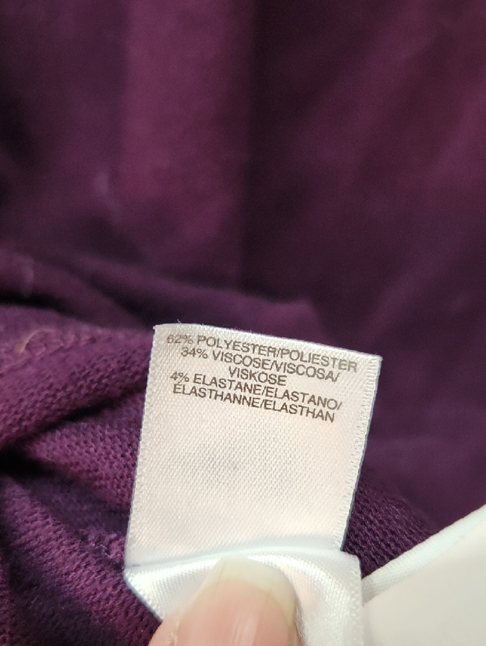 RACHEL Rachel Roy Eggplant Long-Sleeve Puff Shoulder Top - Picture 4 of 4